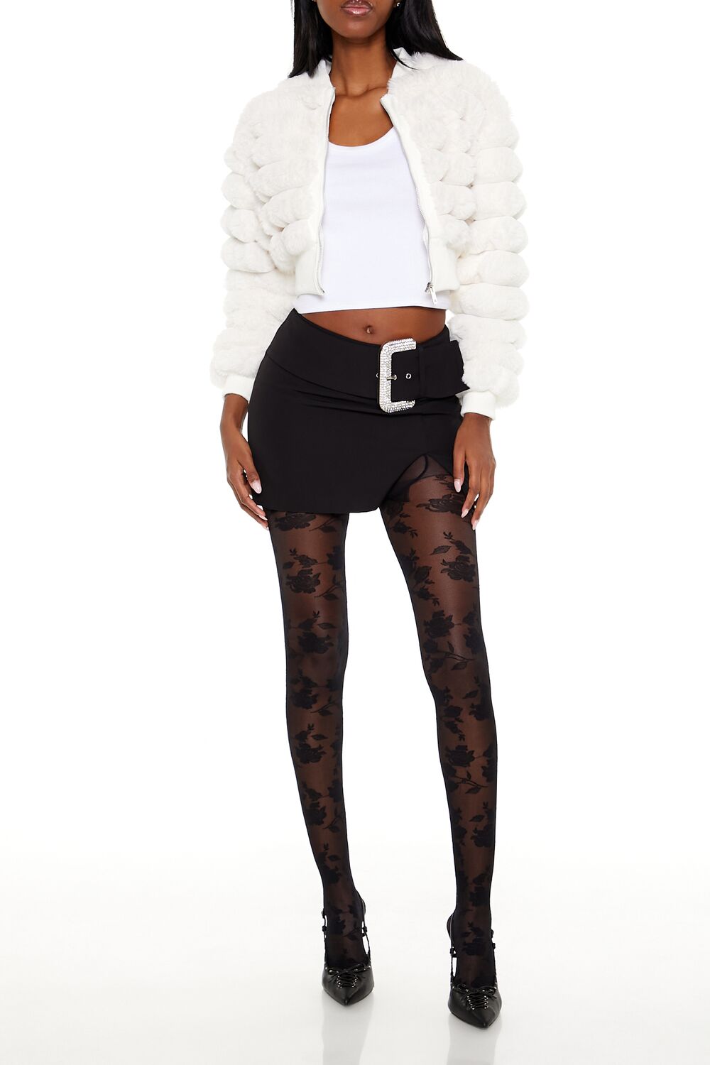 Faux Fur Cropped Bomber Jacket | Forever 21 Women