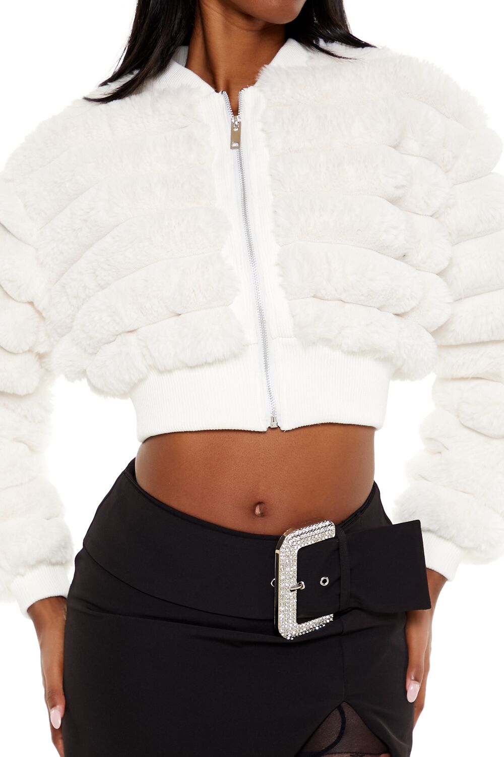Faux Fur Cropped Bomber Jacket | Forever 21 Women