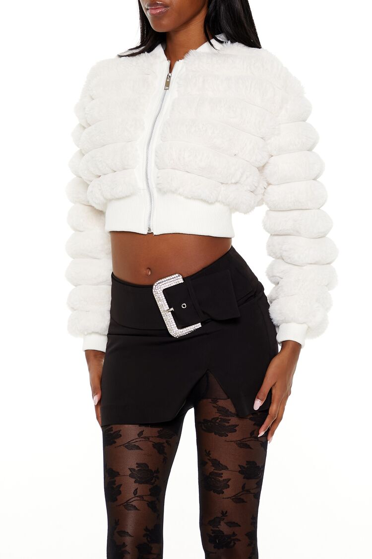 Faux Fur Cropped Bomber Jacket | Forever 21 Women