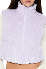 Cropped Funnel Neck Corduroy Vest | Forever 21 Women