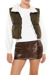 Quilted Cropped Zip-Up Vest | Forever 21 Women