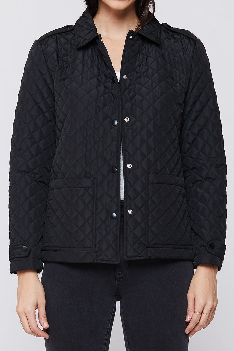 Rae Long Sleeve Snap Button Down Quilted Jacket | Forever 21 Women