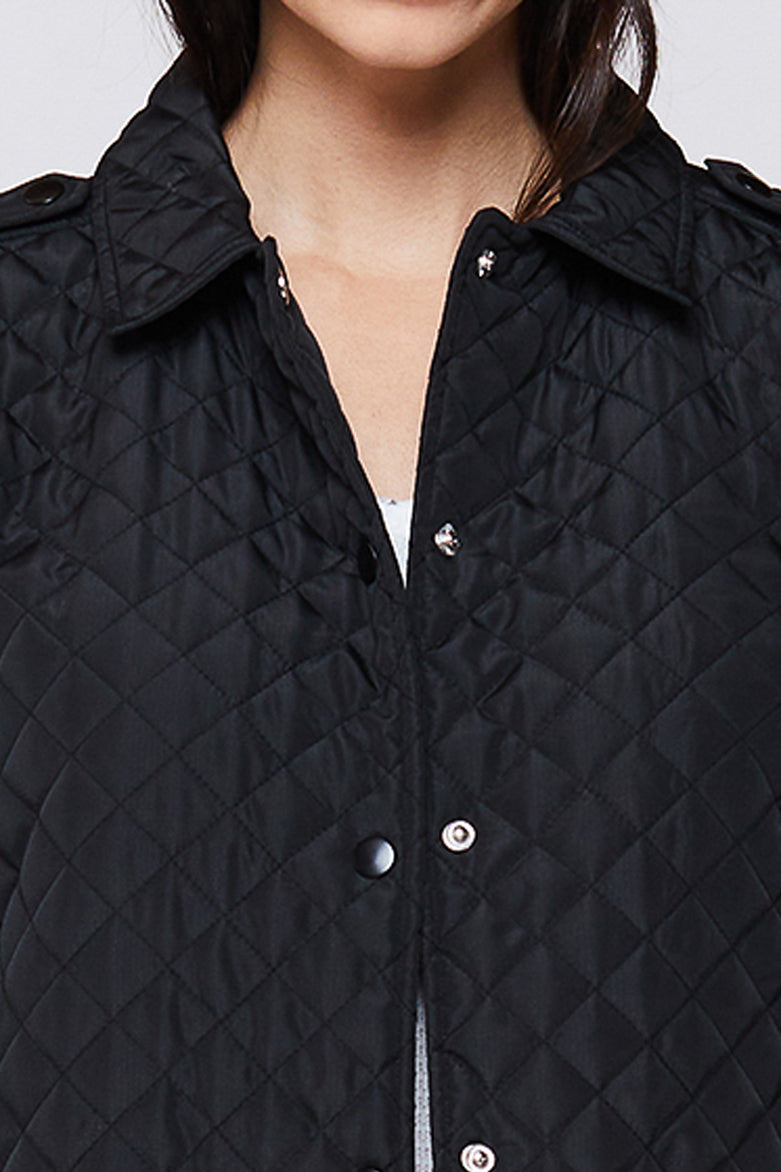 Rae Long Sleeve Snap Button Down Quilted Jacket | Forever 21 Women
