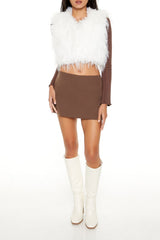 Shaggy Faux Fur Cropped Vest | Forever 21 Women