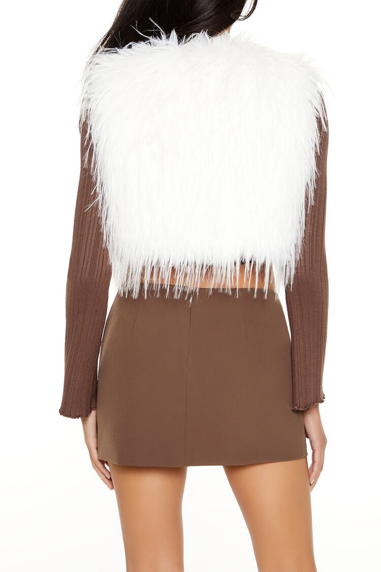 Shaggy Faux Fur Cropped Vest | Forever 21 Women