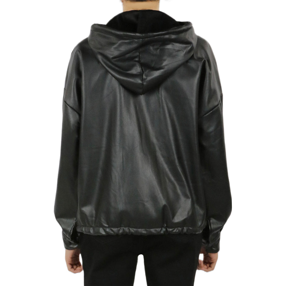 Vegan Leather Button Front Jacket | Forever 21 Women