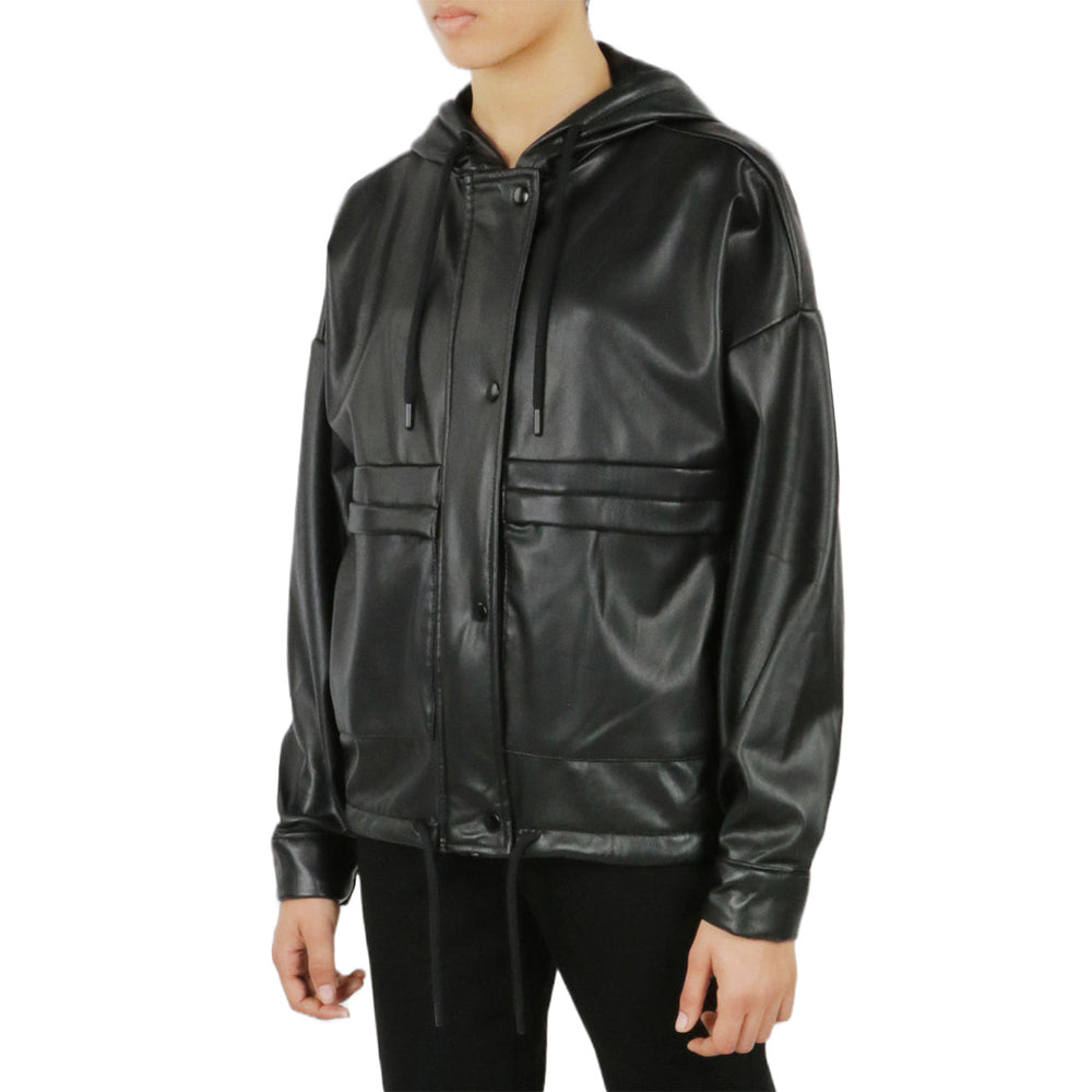 Vegan Leather Button Front Jacket | Forever 21 Women