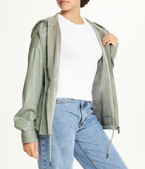 Vegan Leather Button Front Jacket | Forever 21 Women