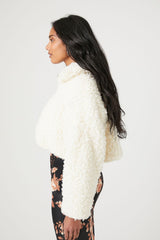 Faux Shearling Cropped Moto Jacket | Forever 21 Women
