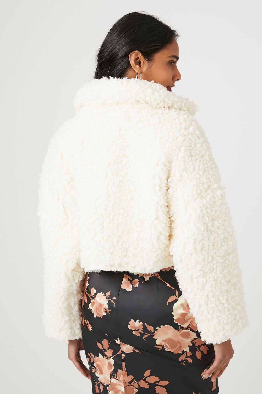 Faux Shearling Cropped Moto Jacket | Forever 21 Women
