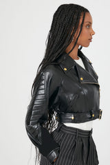 Cropped Faux Leather Moto Jacket | Forever 21 Women