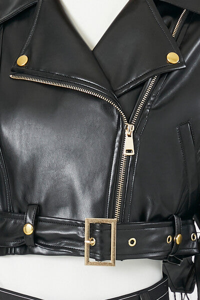 Cropped Faux Leather Moto Jacket | Forever 21 Women