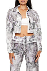 Abstract Print Trucker Jacket | Forever 21 Women