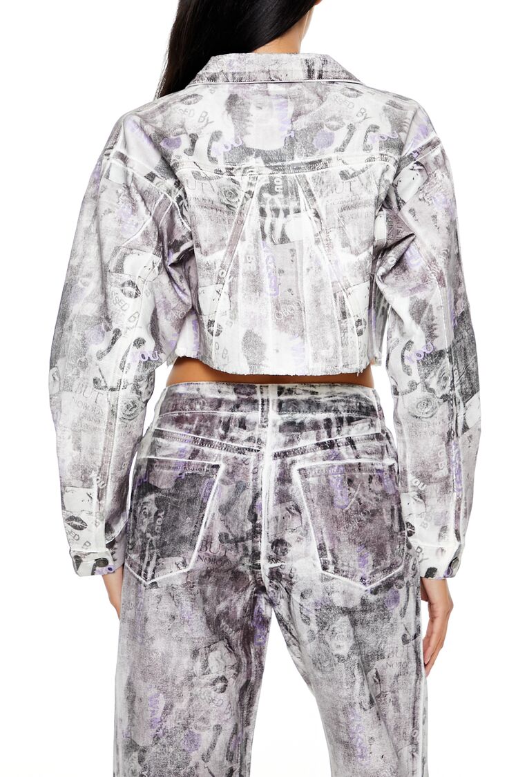 Abstract Print Trucker Jacket | Forever 21 Women