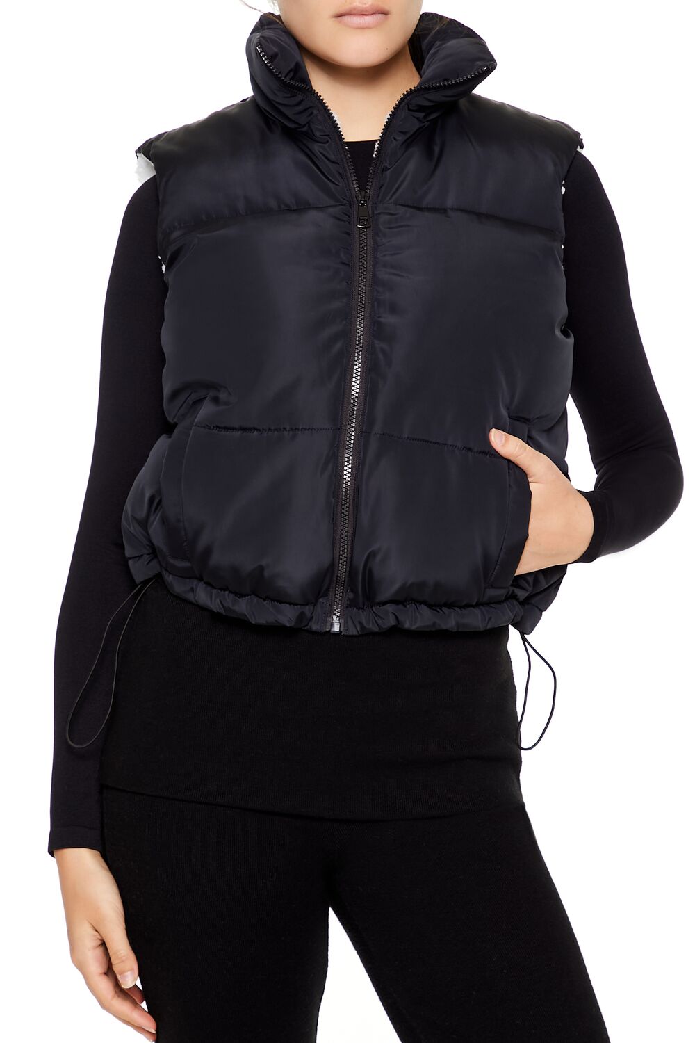 Toggle Drawstring Cropped Vest | Forever 21 Women