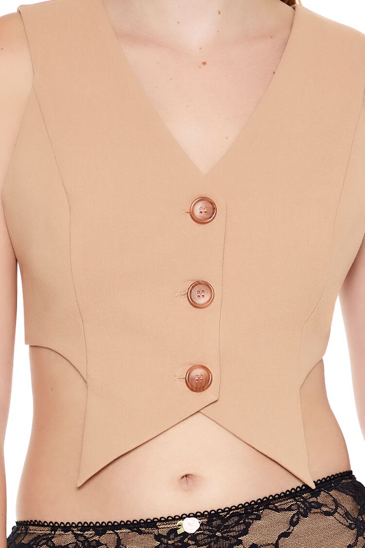 Cropped Notched Vest | Forever 21 Women