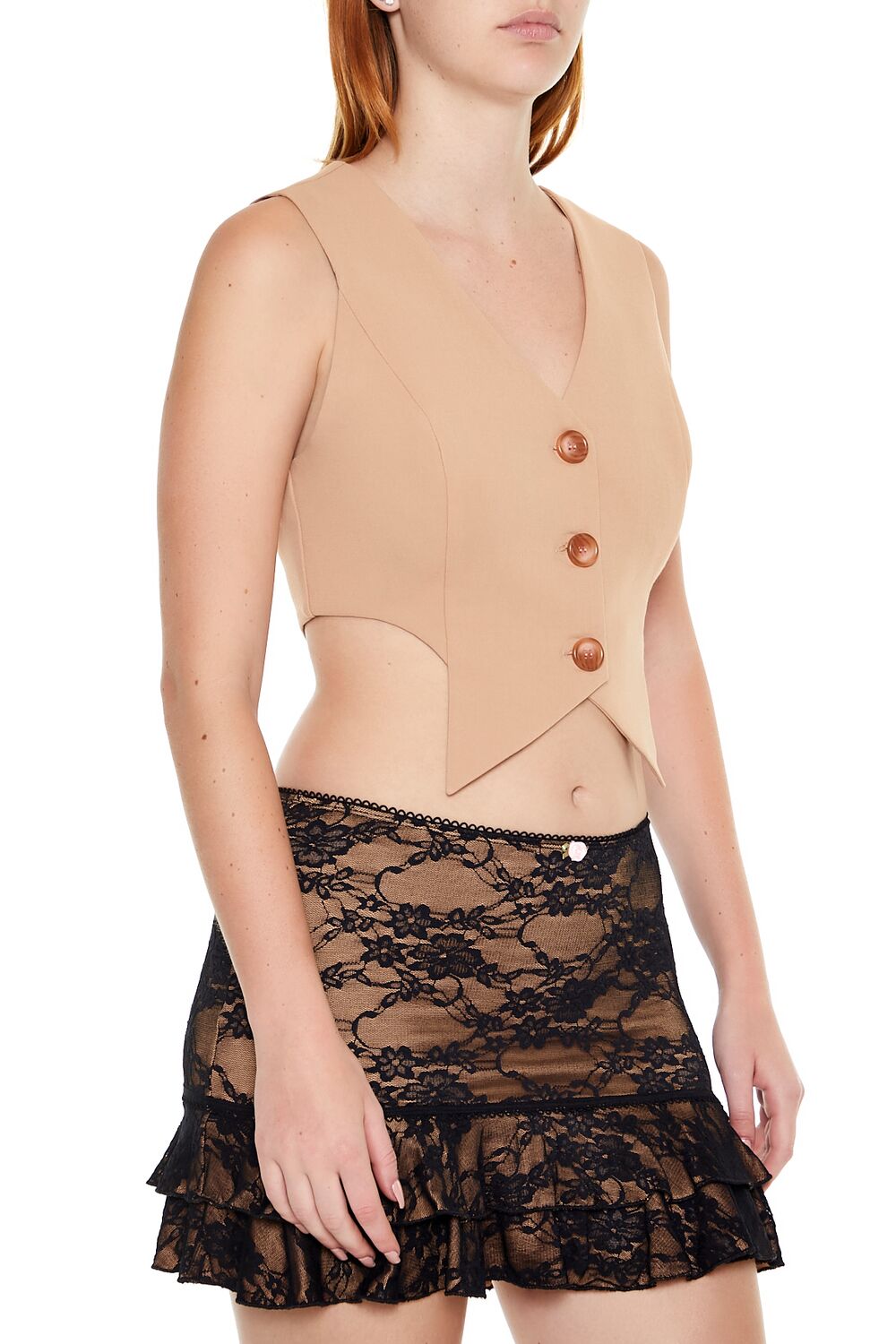 Cropped Notched Vest | Forever 21 Women