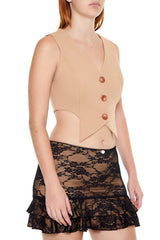 Cropped Notched Vest | Forever 21 Women