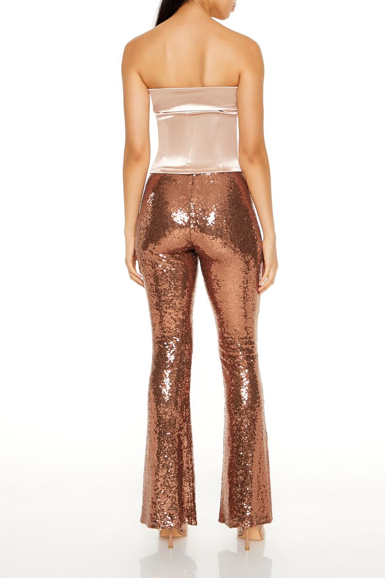 Sequin High-Rise Flare Pants | Forever 21 Women