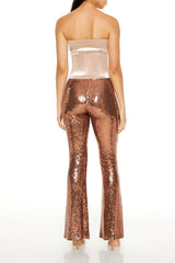 Sequin High-Rise Flare Pants | Forever 21 Women