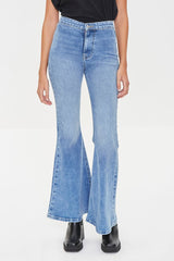 Recycled Cotton Faded Flare Jeans | Forever 21 Women