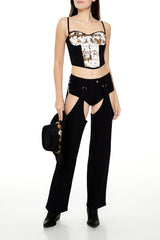 Cutout Mid-Rise Wide-Leg Pants | Forever 21 Women