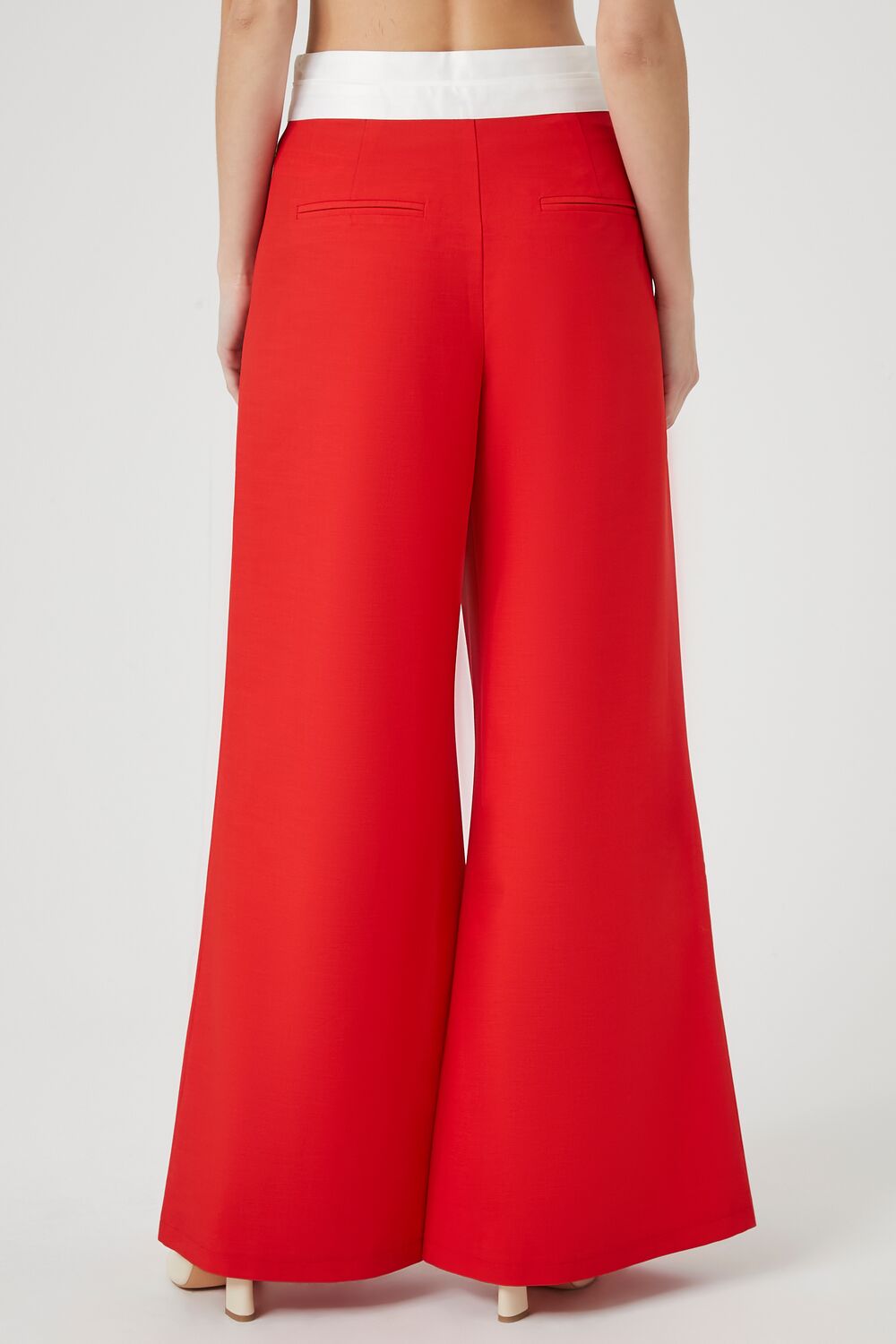 Contrast Wide-Leg Trousers | Forever 21 Women