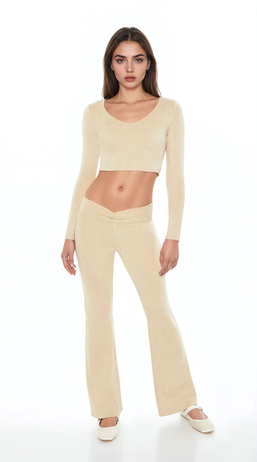 Mid-Rise V-Cut Flare Pants | Forever 21 Women