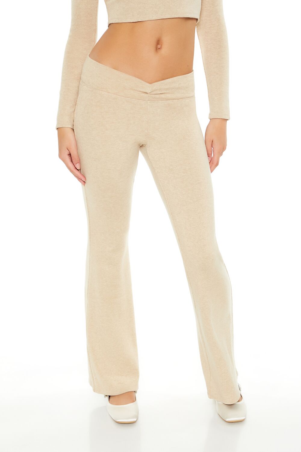 Mid-Rise V-Cut Flare Pants | Forever 21 Women