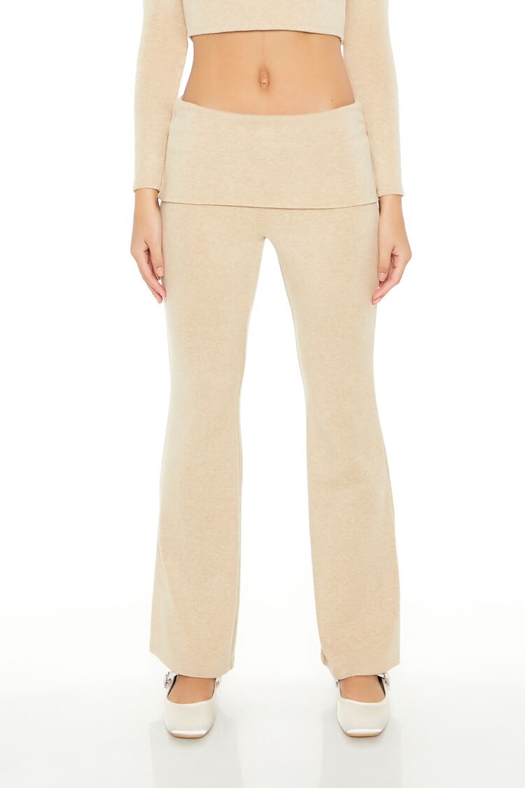 Mid-Rise Foldover Flare Pants | Forever 21 Women
