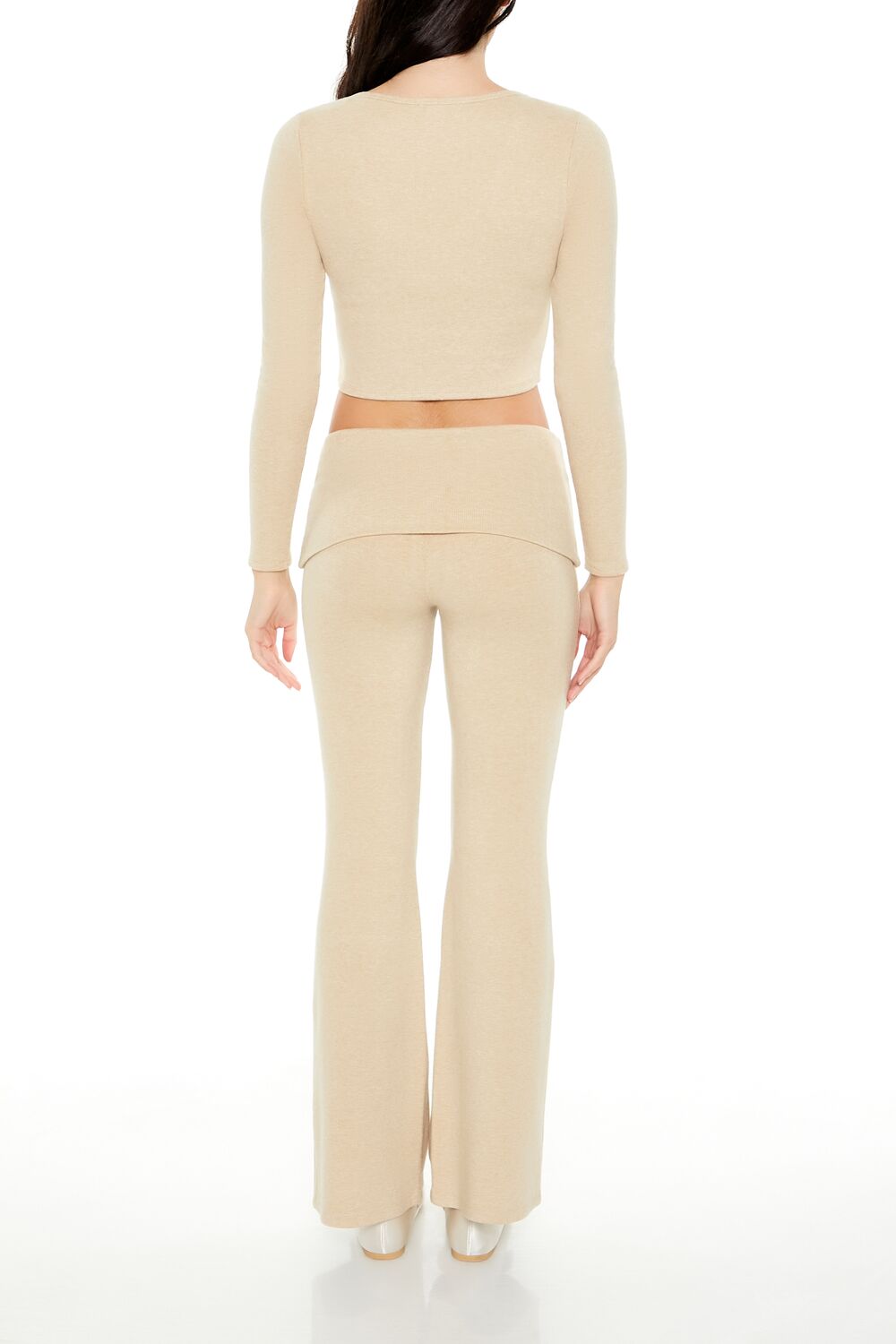 Mid-Rise Foldover Flare Pants | Forever 21 Women