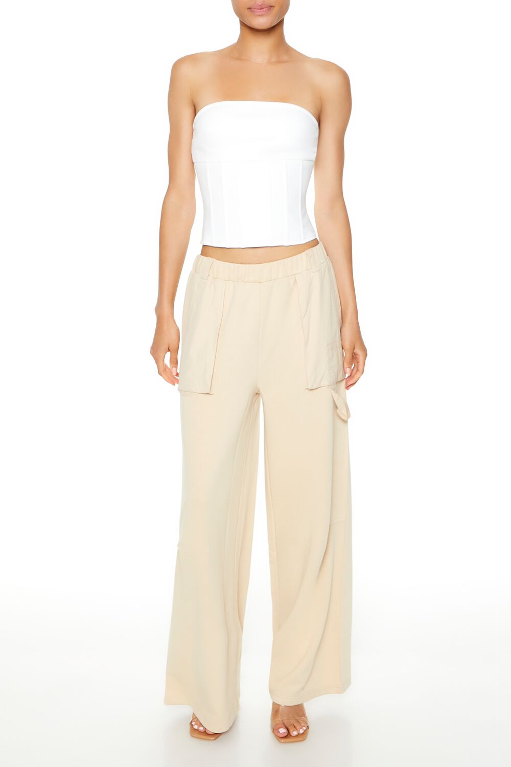 Fleece Wide-Leg Utility Pants | Forever 21 Women