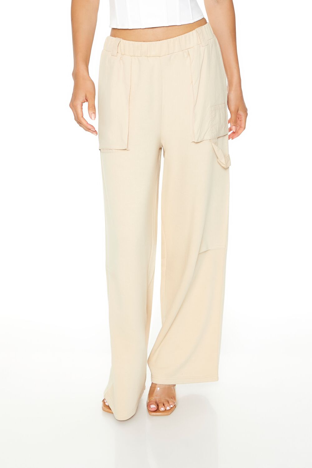 Fleece Wide-Leg Utility Pants | Forever 21 Women