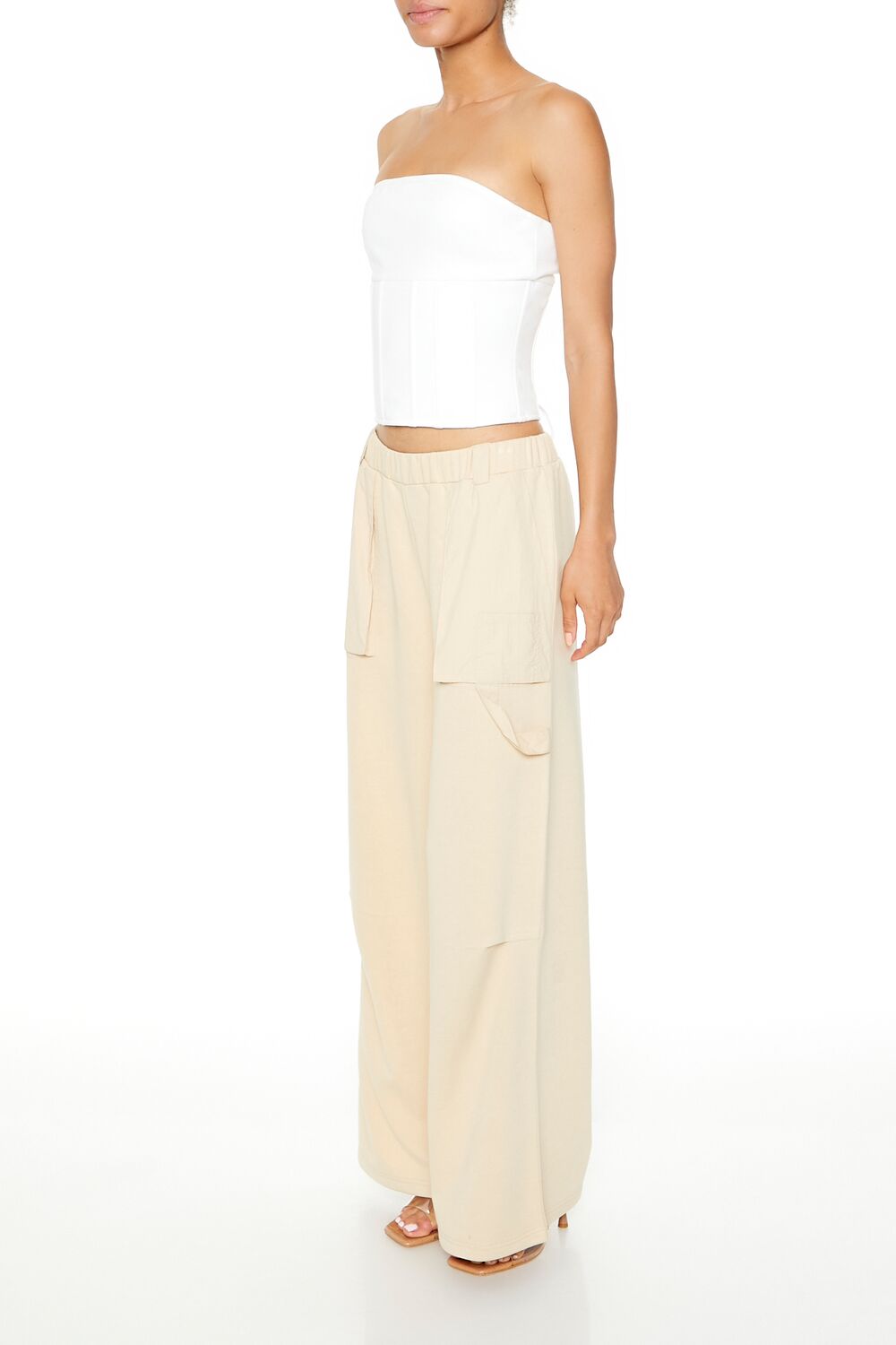 Fleece Wide-Leg Utility Pants | Forever 21 Women