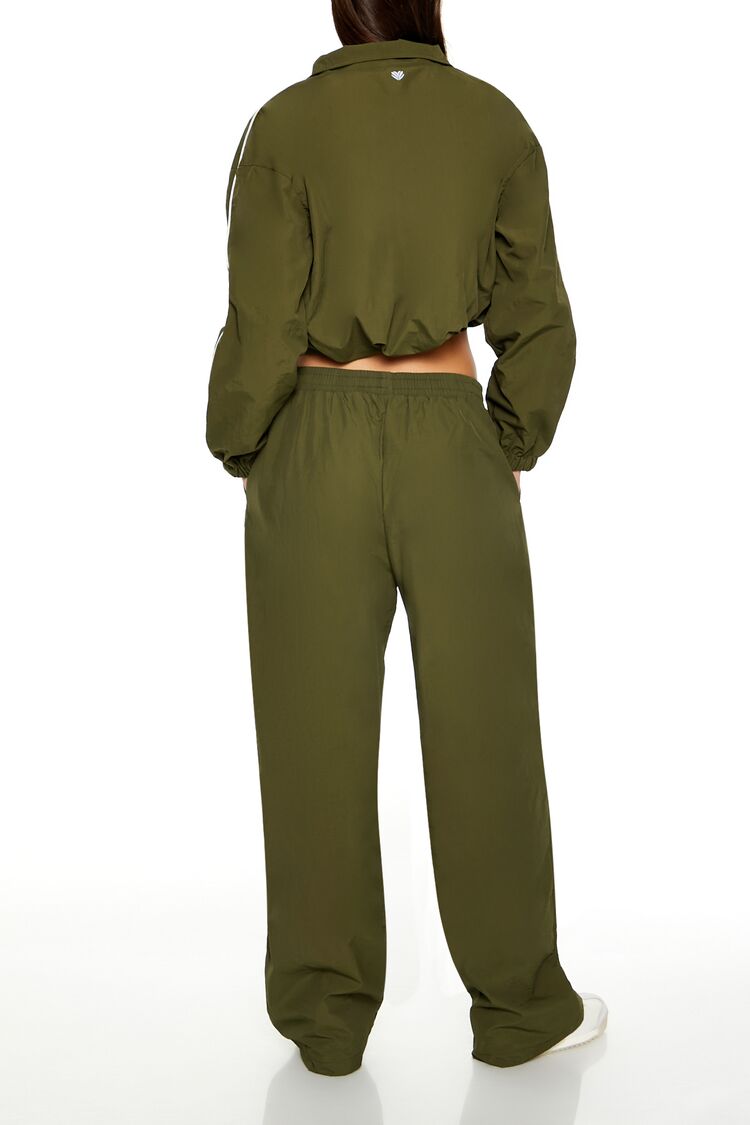 Active Piped-Trim Windbreaker Pants | Forever 21 Women
