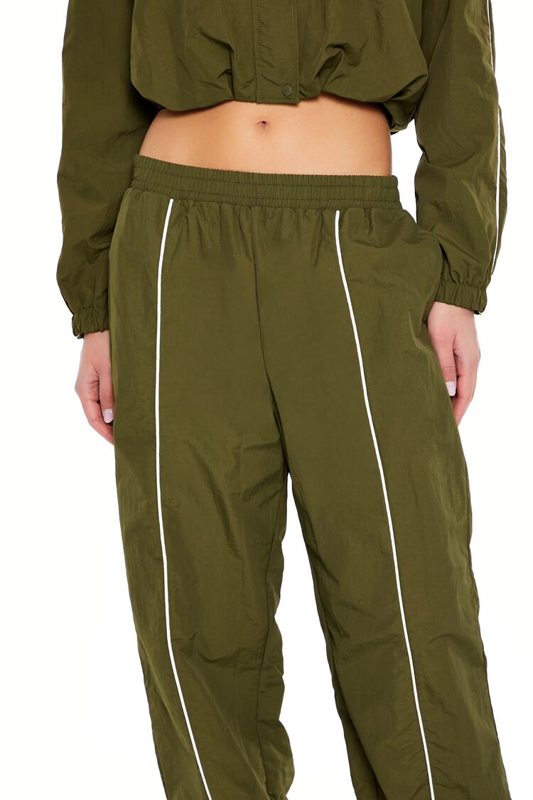 Active Piped-Trim Windbreaker Pants | Forever 21 Women