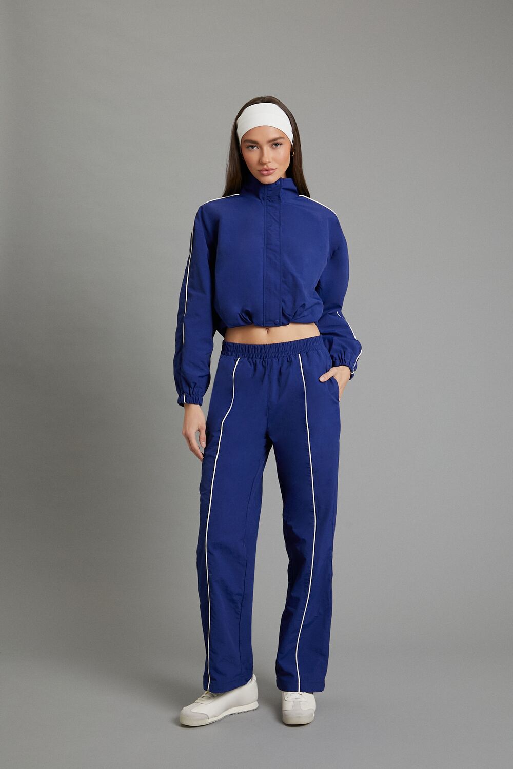 Active Piped-Trim Windbreaker Pants | Forever 21 Women