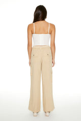 Drawstring Wide-Leg Cargo Pants | Forever 21 Women