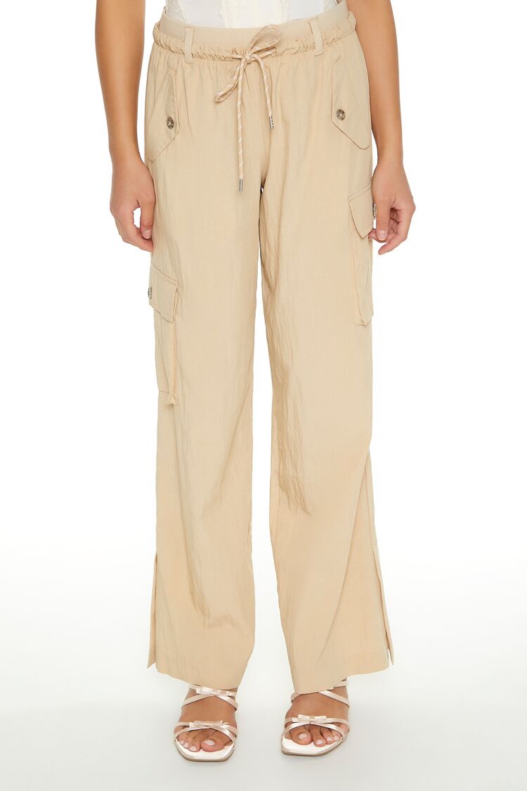 Drawstring Wide-Leg Cargo Pants | Forever 21 Women