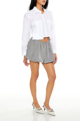 Pinstriped Bubble-Hem Mini Skirt | Forever 21 Women