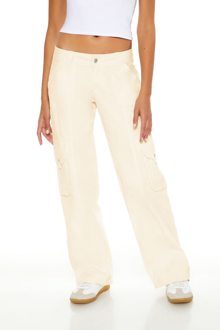 Low-Rise Straight-Leg Cargo Pants | Forever 21 Women