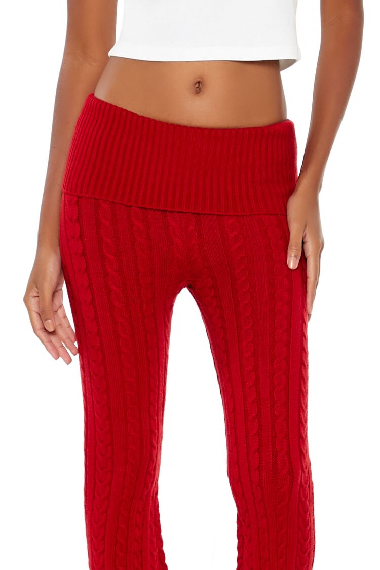 Foldover Sweater-Knit Pants | Forever 21 Women