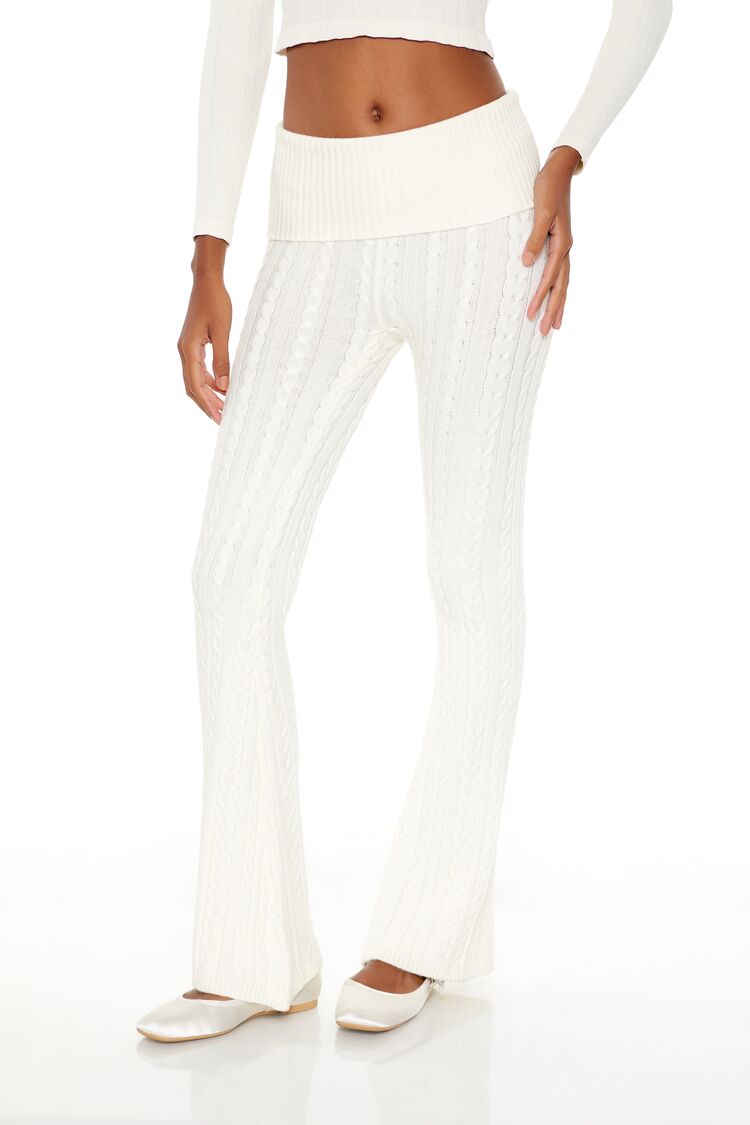 Foldover Sweater-Knit Pants | Forever 21 Women