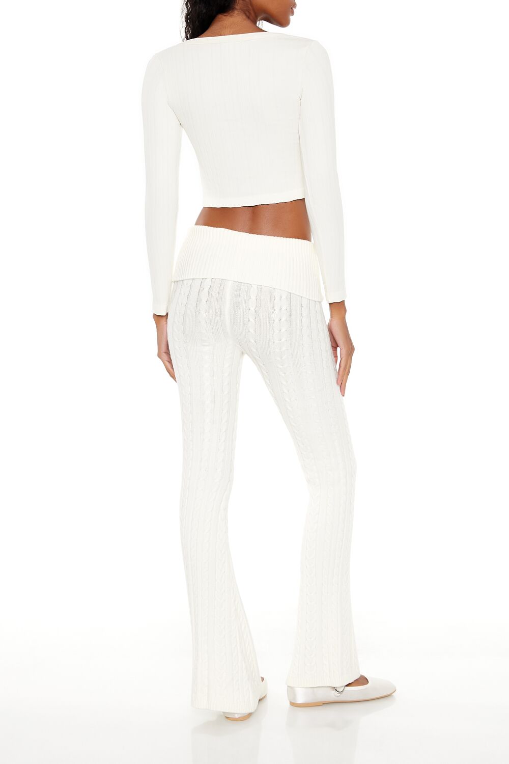 Foldover Sweater-Knit Pants | Forever 21 Women