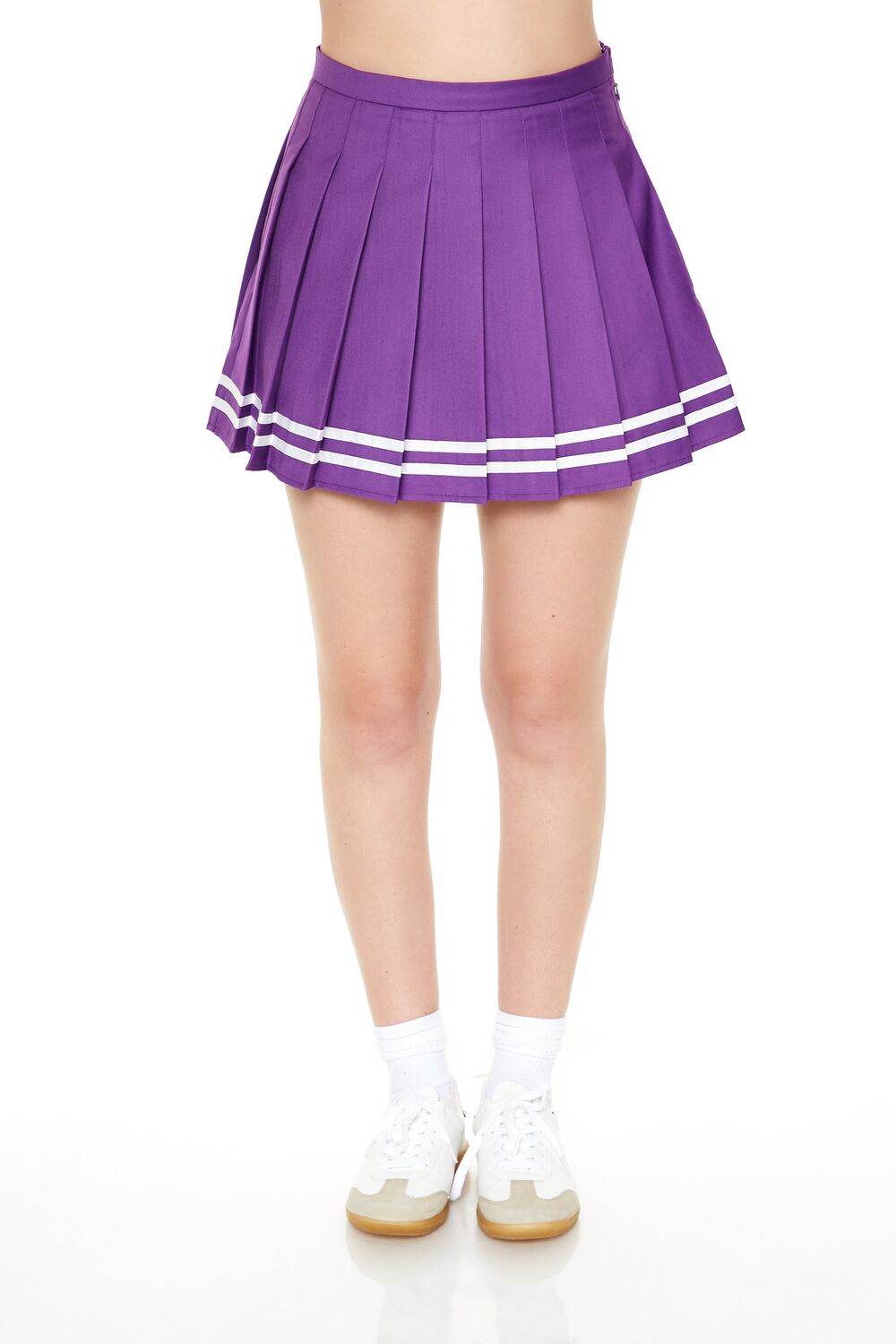 Varsity-Striped Pleated Mini Skirt | Forever 21 Women
