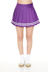Varsity-Striped Pleated Mini Skirt | Forever 21 Women