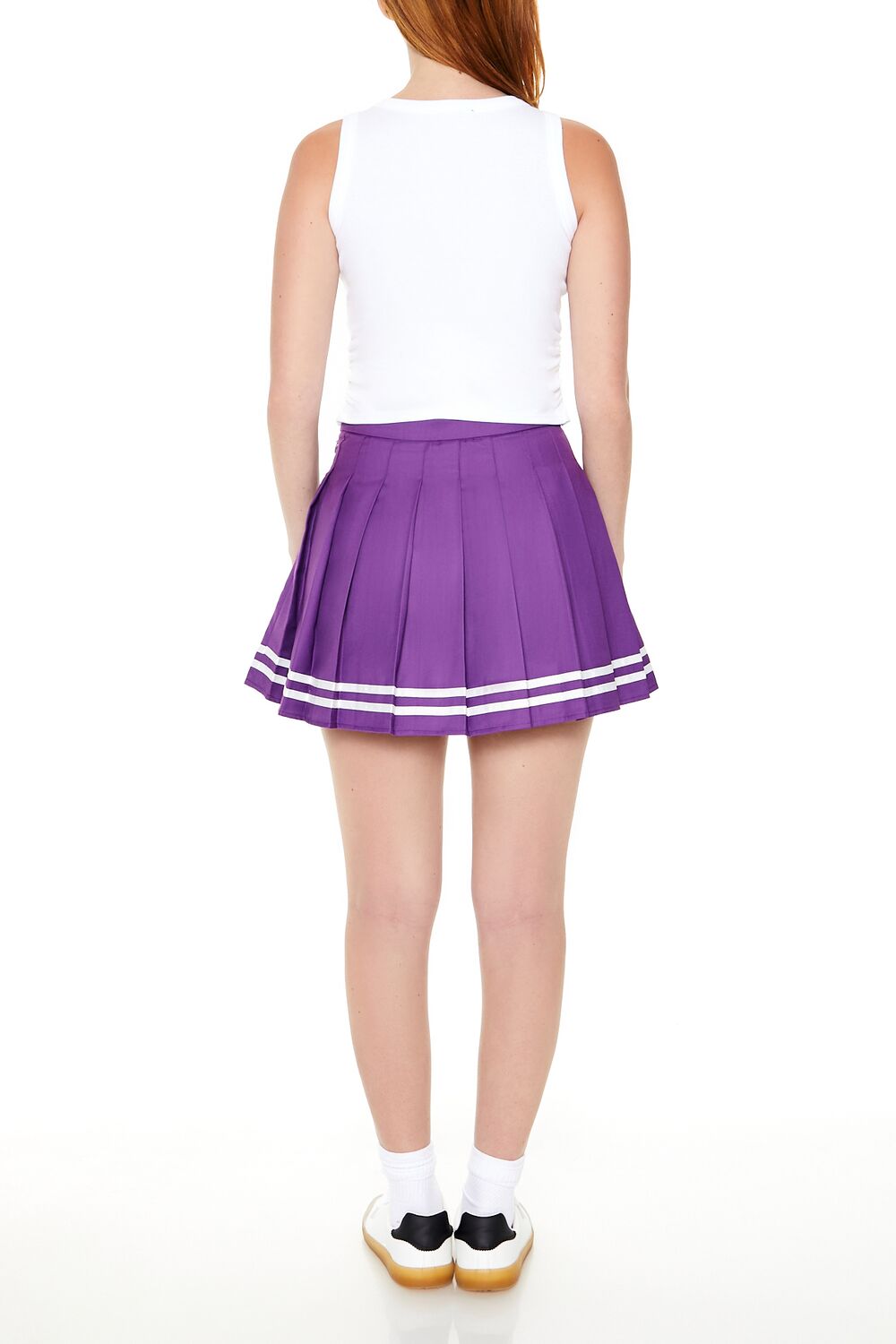 Varsity-Striped Pleated Mini Skirt | Forever 21 Women