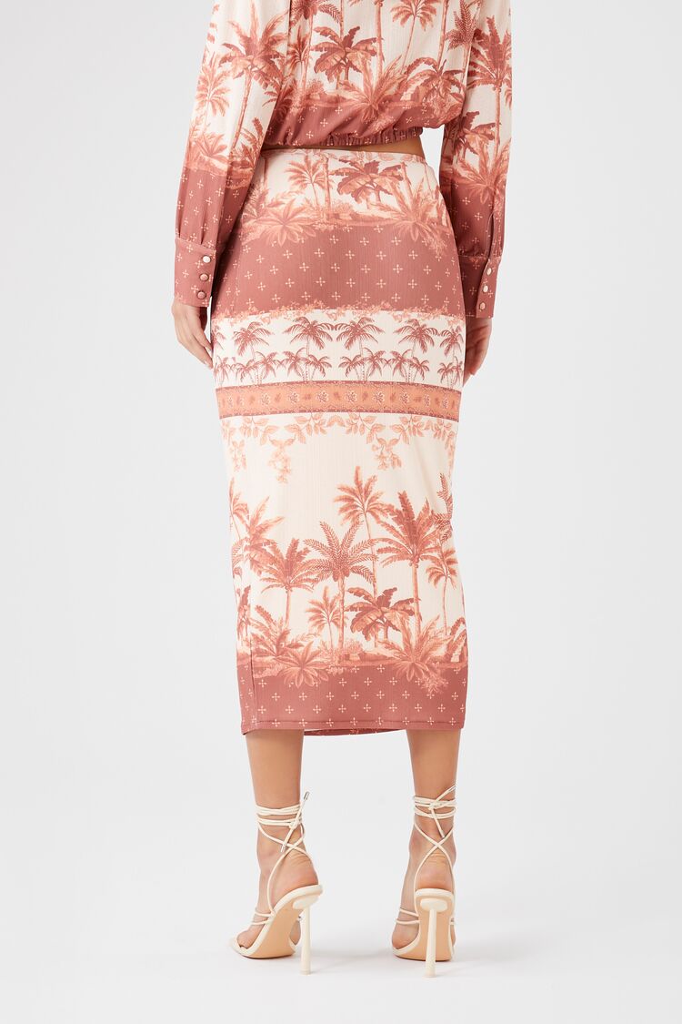 Tropical Print Midi Skirt | Forever 21 Women