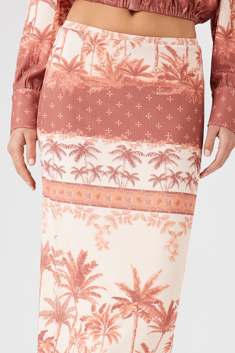 Tropical Print Midi Skirt | Forever 21 Women
