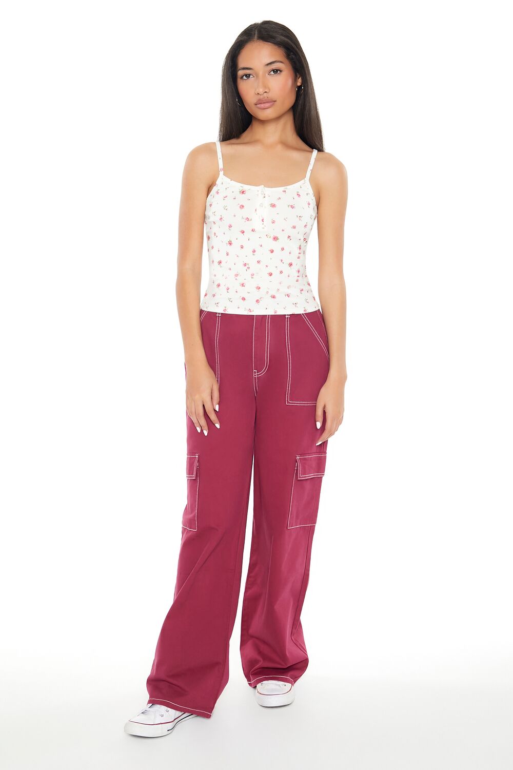 Twill Straight Cargo Pants | Forever 21 Women